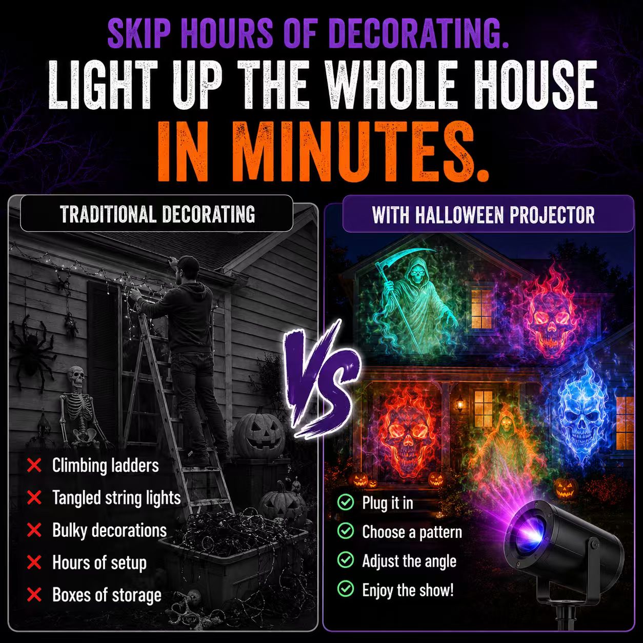 PhantomLume™ — Command Every Eye with Jaw-Dropping Halloween Projections