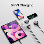 Voltair™ 5-in-1 Power Bank — Unleash All-Day Freedom with Instant, Tangle-Free Power