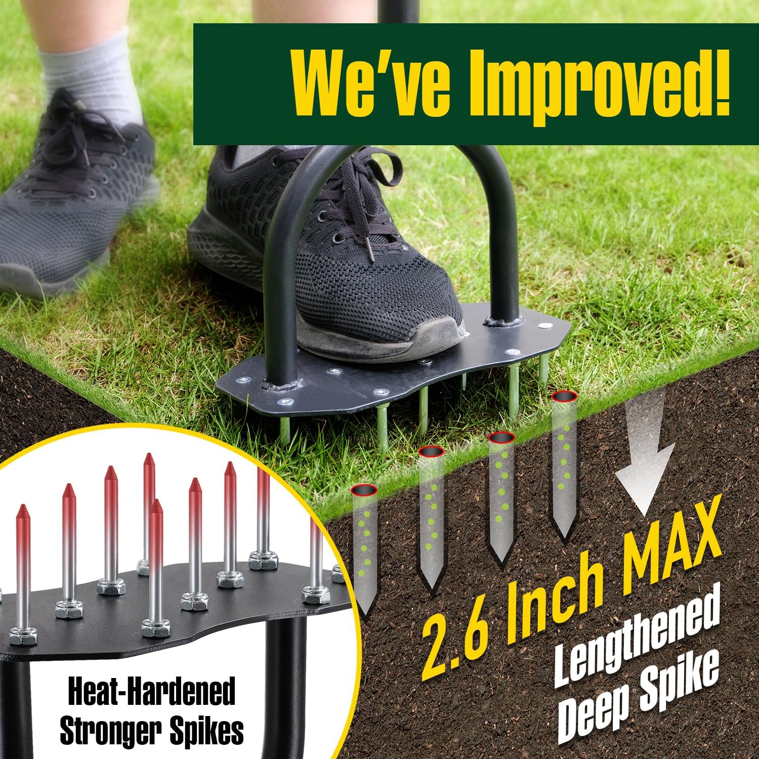 LawnSpike™ — Revive Compact Soil for Healthier, Stronger Grass Growth