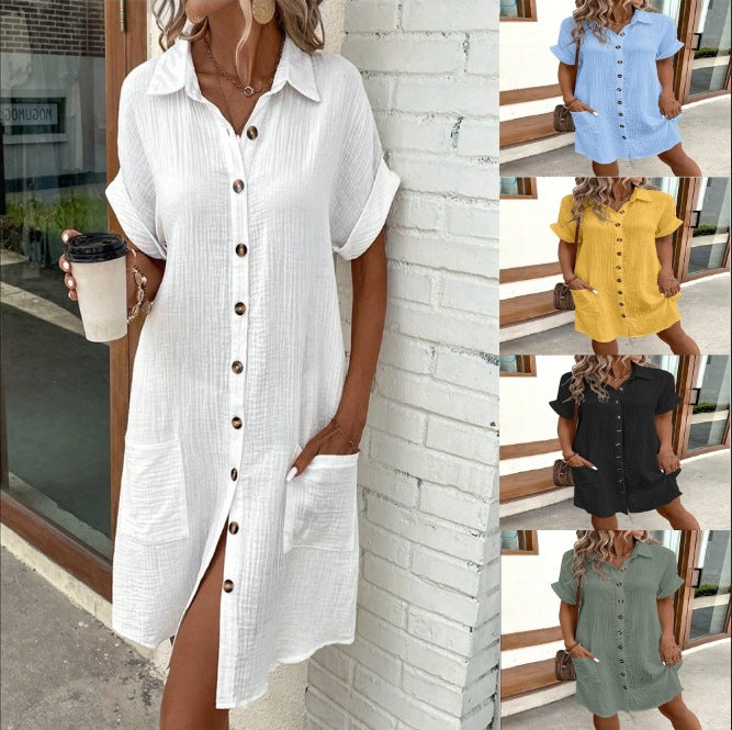 SolaraMist™ Shirt Dress — Feel Effortlessly Confident and Flawlessly Chic Every Day