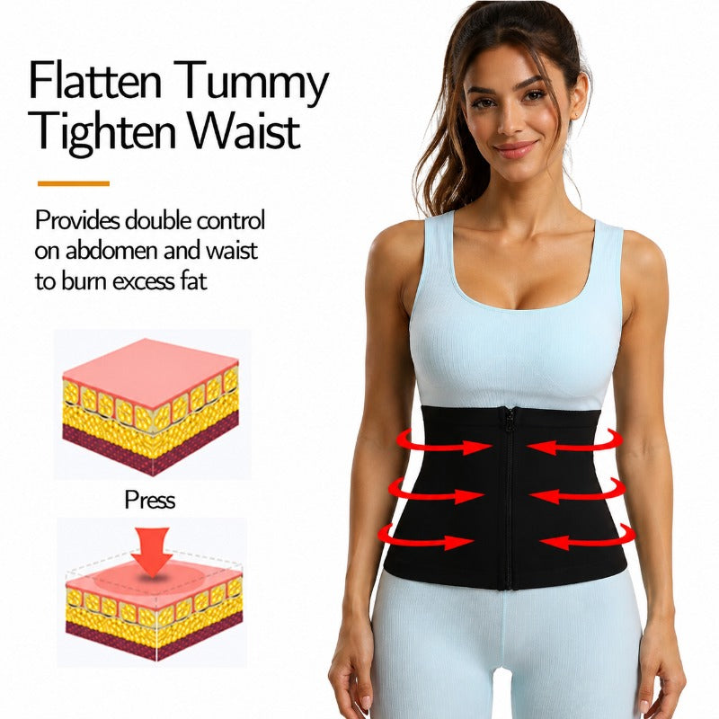 ViraCore™ Zipper Waist Trimmer — Ignite Sweat, Sculpt Your Dream Waist Instantly