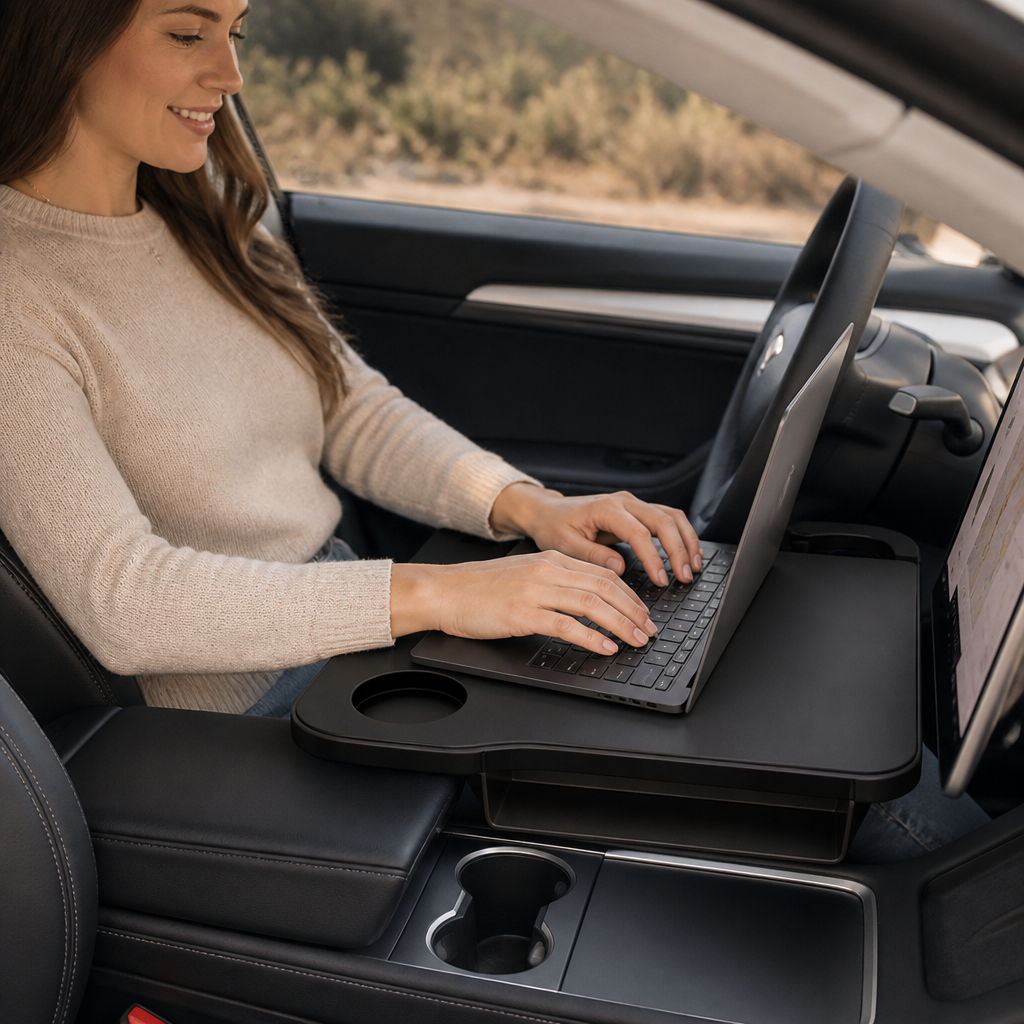 AeroTray™ — Instantly Unlock More Space to Work, Eat, and Relax in Your Tesla
