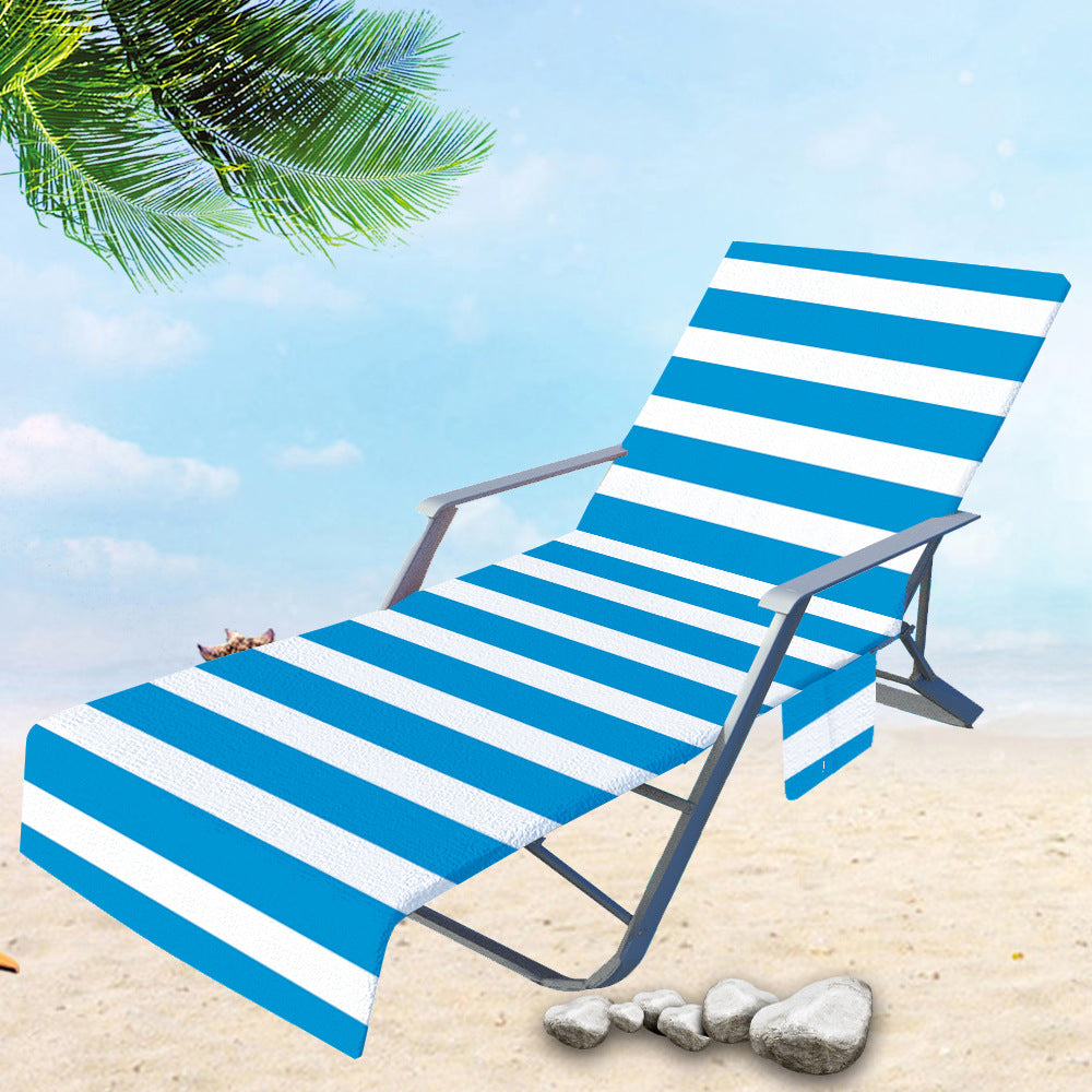 ShoreEase™ Sun Lounger Towel — Escape Sand Hassles with Instant Dry Comfort and Secure Storage