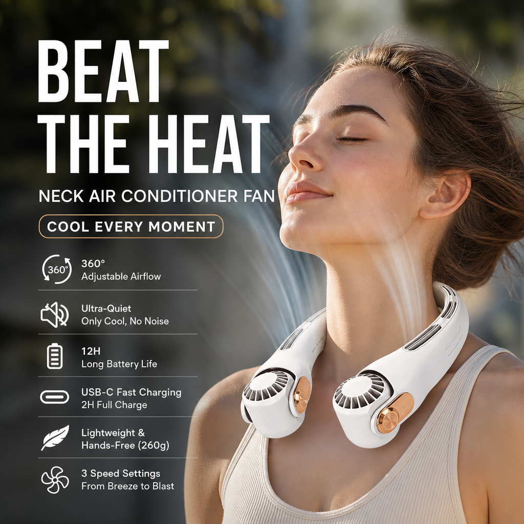 BreezeAura™ — Your Personal, Whisper-Quiet Cool Anywhere You Go