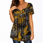 CelestaCharm™ V-Neck Top — Breeze Through Your Day in Effortless Cool Confidence
