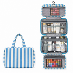 LumaTote™ Striped Hanging Toiletry Bag — Stay Effortlessly Organized and Travel Calm, Confident, and Spill-Free