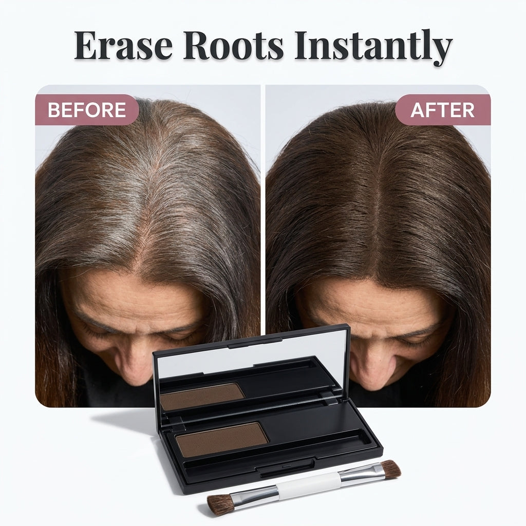 ShadeMist™ Root Revival Powder Brush — Erase Grays and Reclaim Youthful, Fuller Hair Instantly