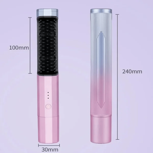 SilkSure™ Cordless Straightening Brush — Glide to Silky, Frizz-Free Hair Anywhere, Anytime