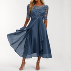 SilkAura™ Embroidered Cocktail Dress™ — Command Every Room with Effortless Elegance and Confidence