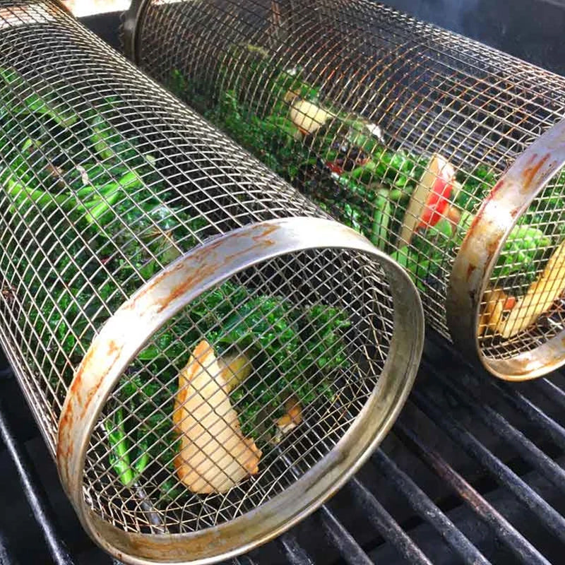 IronGlide™ 360 BBQ Basket — Spin Every Bite to Juicy, Hassle-Free Perfection (2packs)