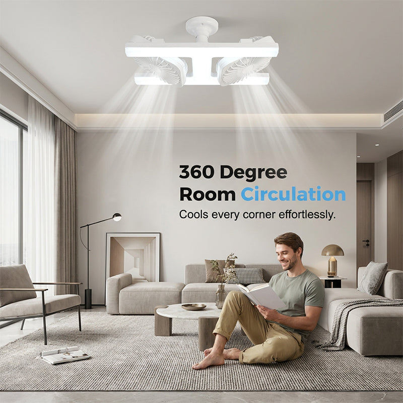 ZephyrLuxe™ — Command Your Comfort with Cool Air and Mood-Light Magic