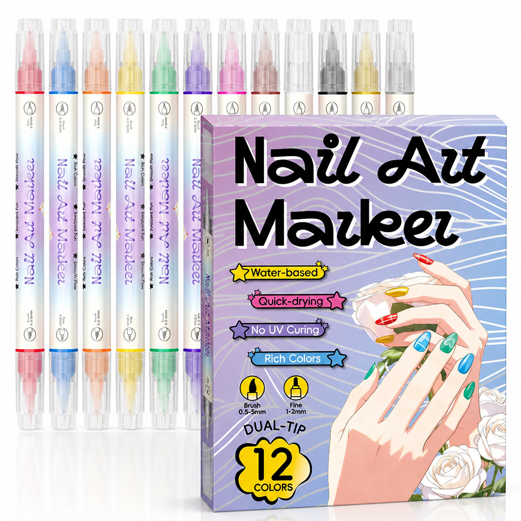 VividMuse™ Dual-Tip Nail Art Pens — Unleash Stunning, Smudge-Free Nails That Demand Attention