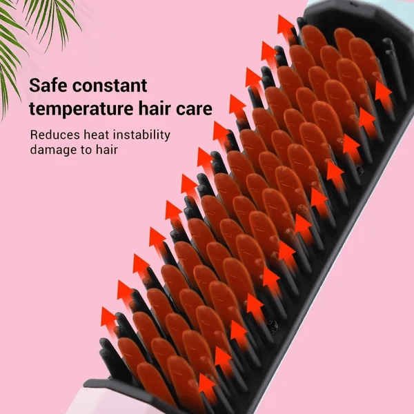 SilkSure™ Cordless Straightening Brush — Glide to Silky, Frizz-Free Hair Anywhere, Anytime