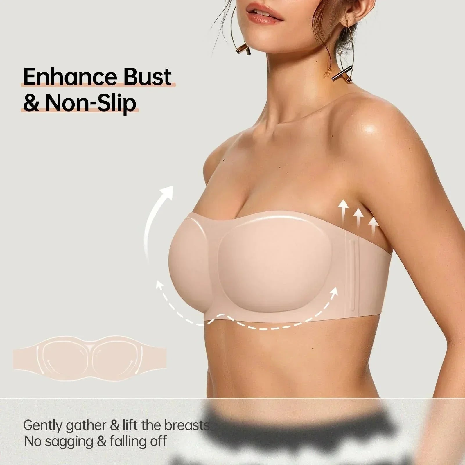 Velvessence™ Strapless Bandeau — Feel Fearless with Perfect Fit and All-Day Freedom