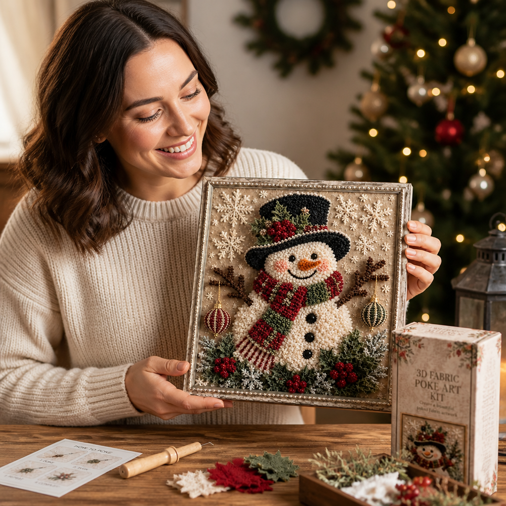 JoyLoom™ 3D Christmas Fabric Art Kit — Create Stunning Holiday Masterpieces Without Sewing or Stress