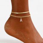 LumeaCharm™ Gold Initial Anklets — Wear Your Unique Story with Effortless Grace