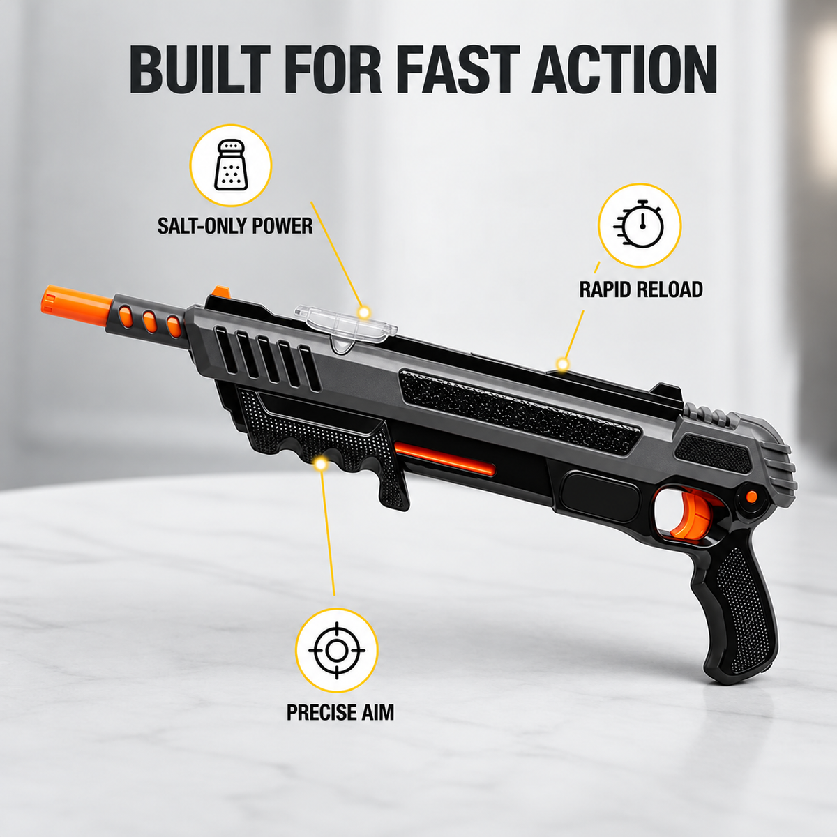 SaltSlinger™ — Take Back Your Home with Safe, Salt-Powered Fly Blasts