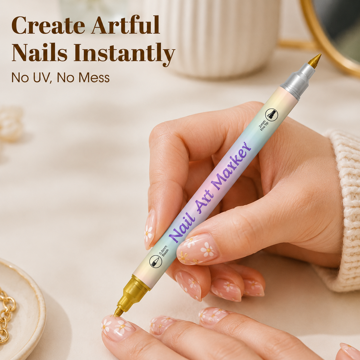 VividMuse™ Dual-Tip Nail Art Pens — Unleash Stunning, Smudge-Free Nails That Demand Attention