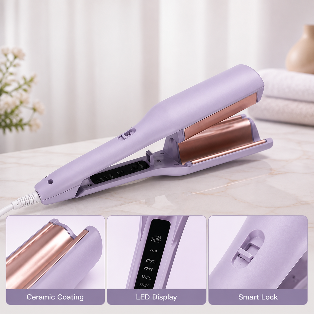 WaveLuxe™ Curling Iron — Unleash Effortless, Head-Turning Waves That Boost Your Confidence Instantly