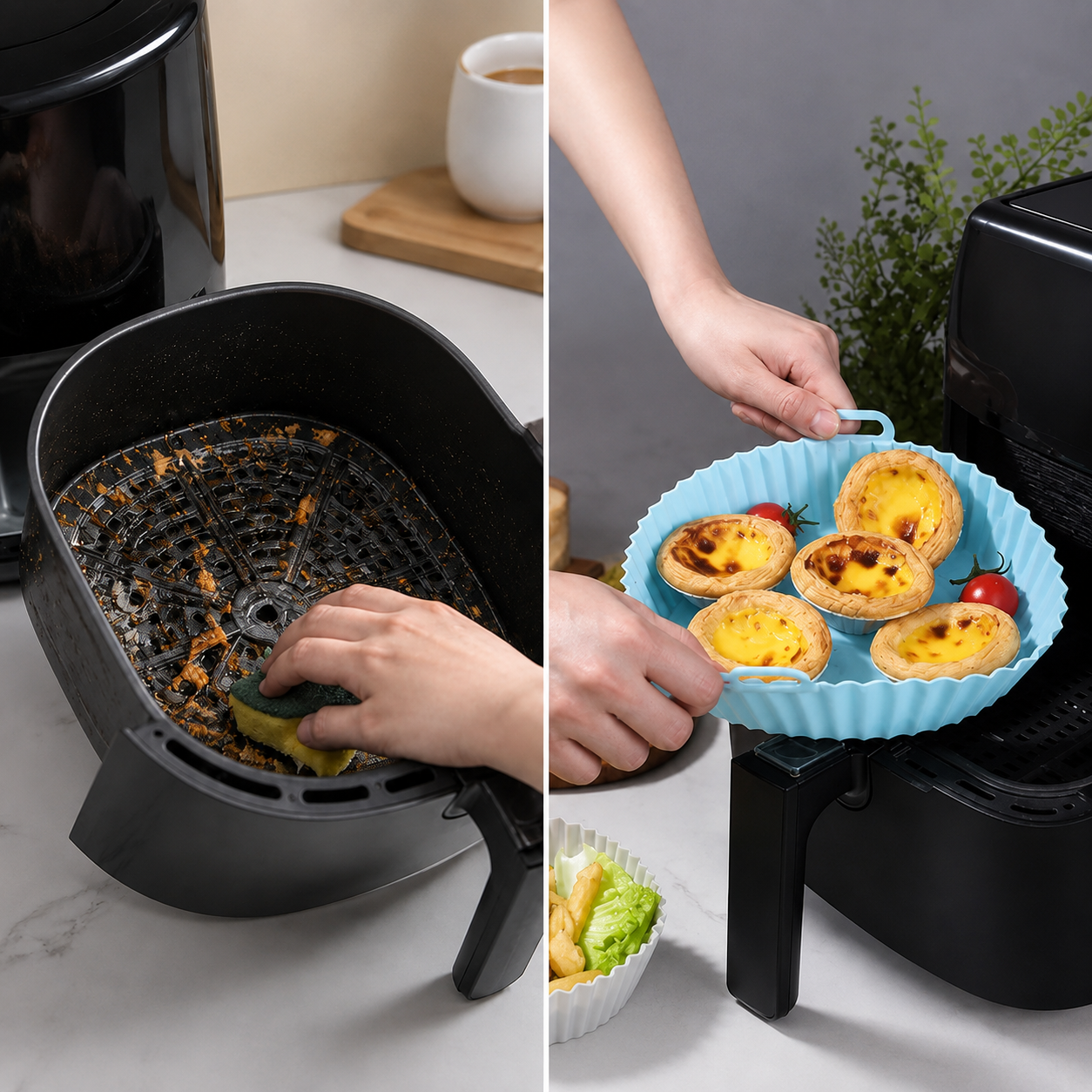 FlexiChef™ Silicone Air Fryer Liner — Slash Cleanup Time and Enjoy Perfectly Crisp, Healthy Meals Every Day