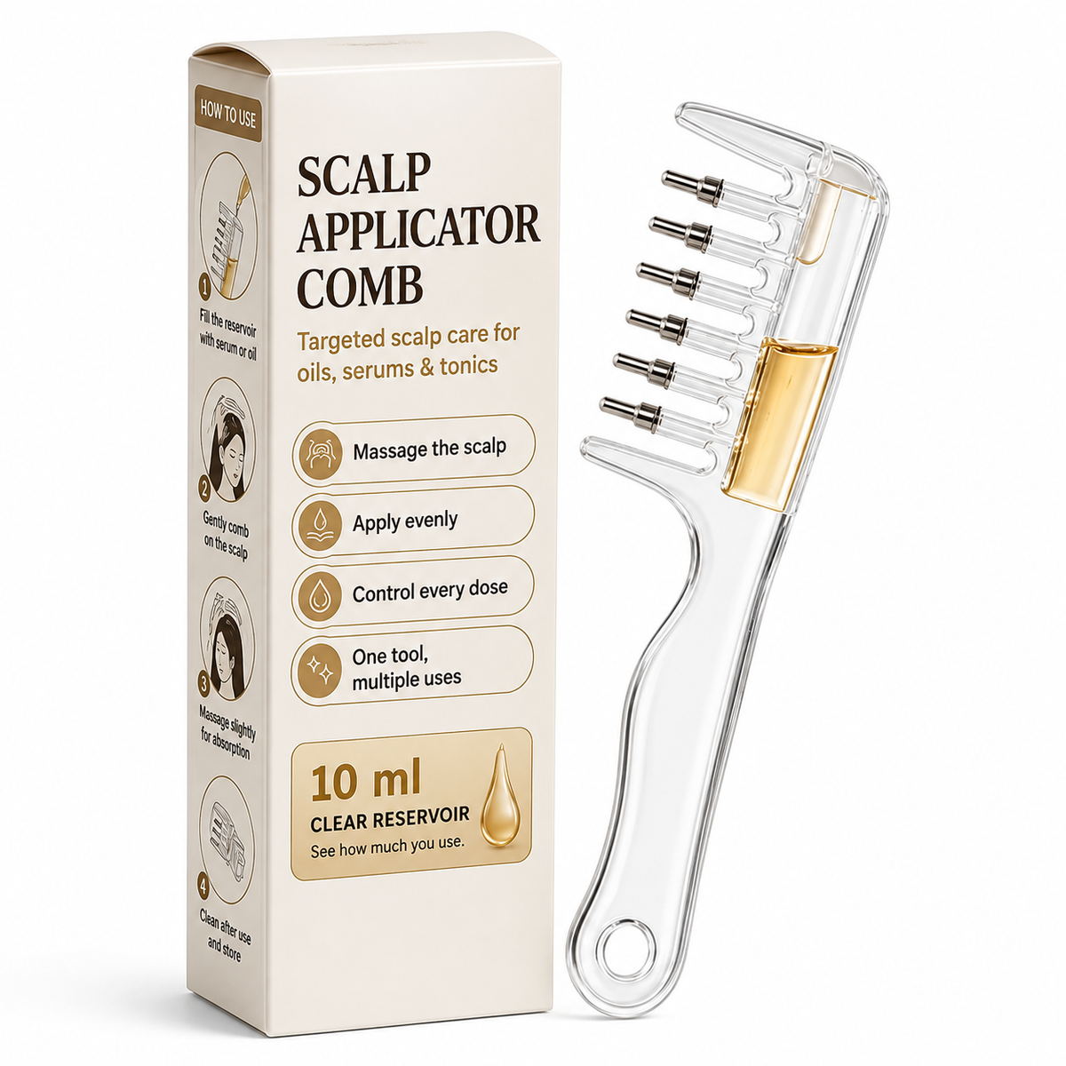 VitaDrain™ — Feel the Power of Perfectly Precise, Mess-Free Scalp Care Every Day