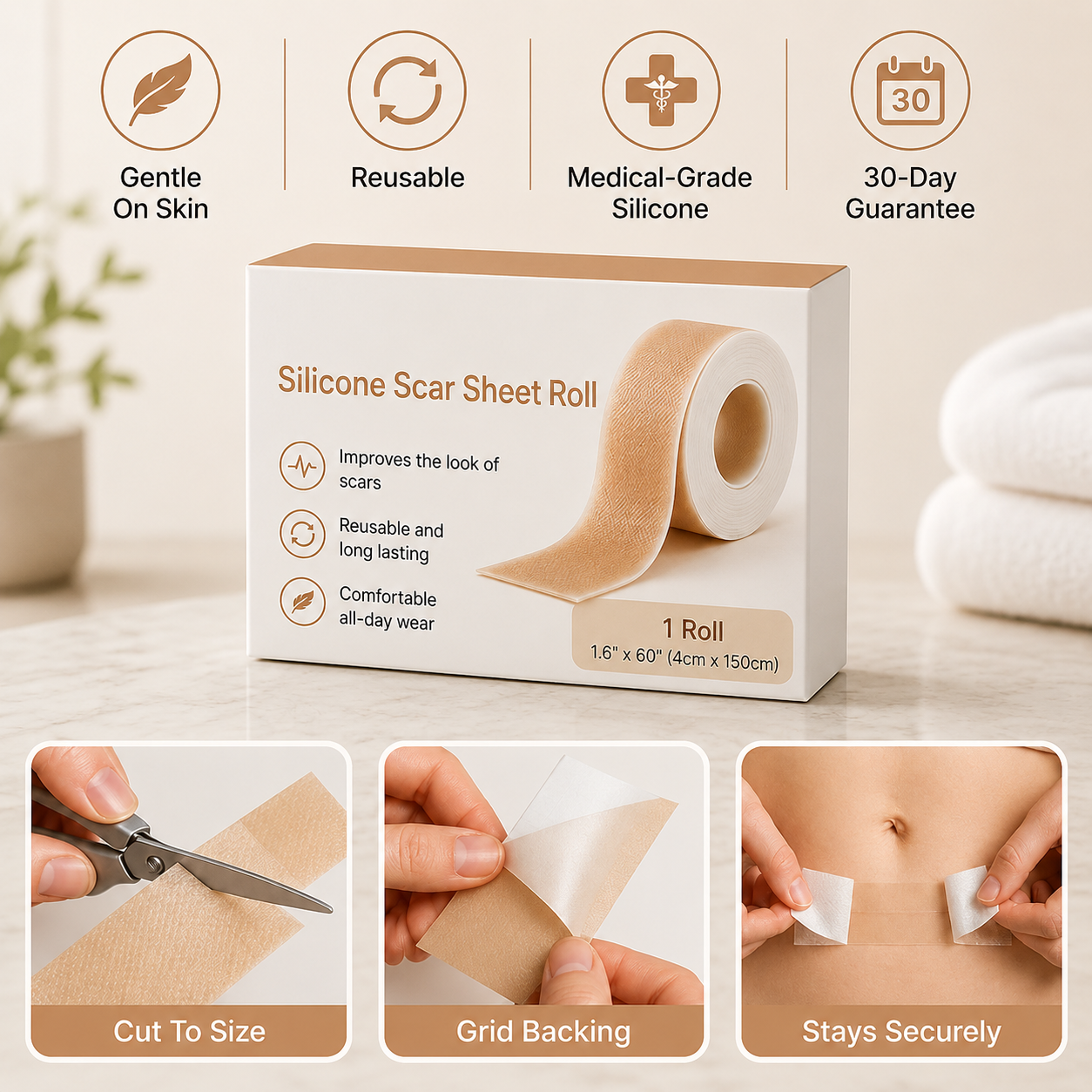 Silvex™ Silicone Scar Sheet Roll — Finally Reveal Smooth, Confident Skin You’re Proud To Show