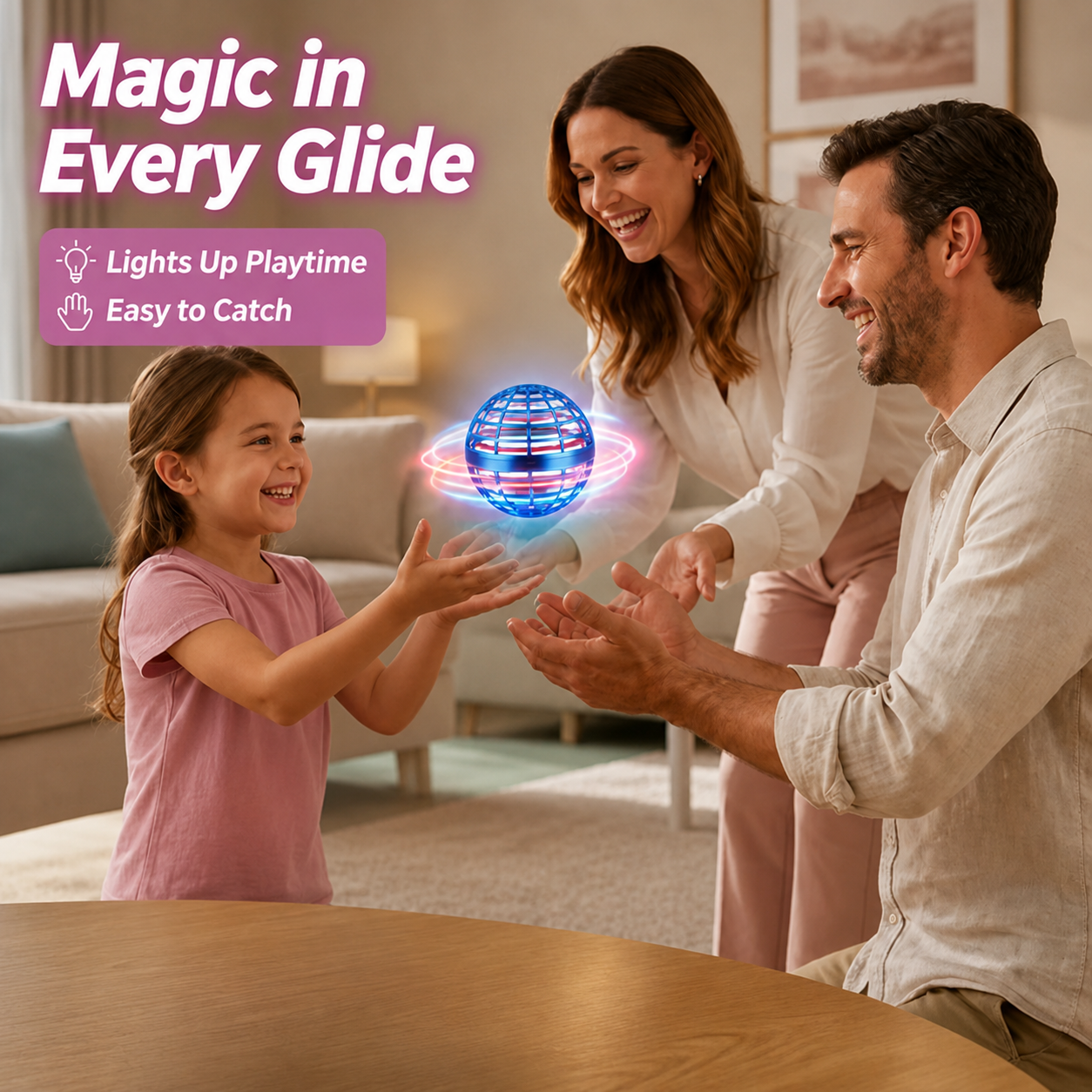 HypnoGlow™ Hover Ball — Ignite Every Play with Mesmerizing Light and Effortless Flight
