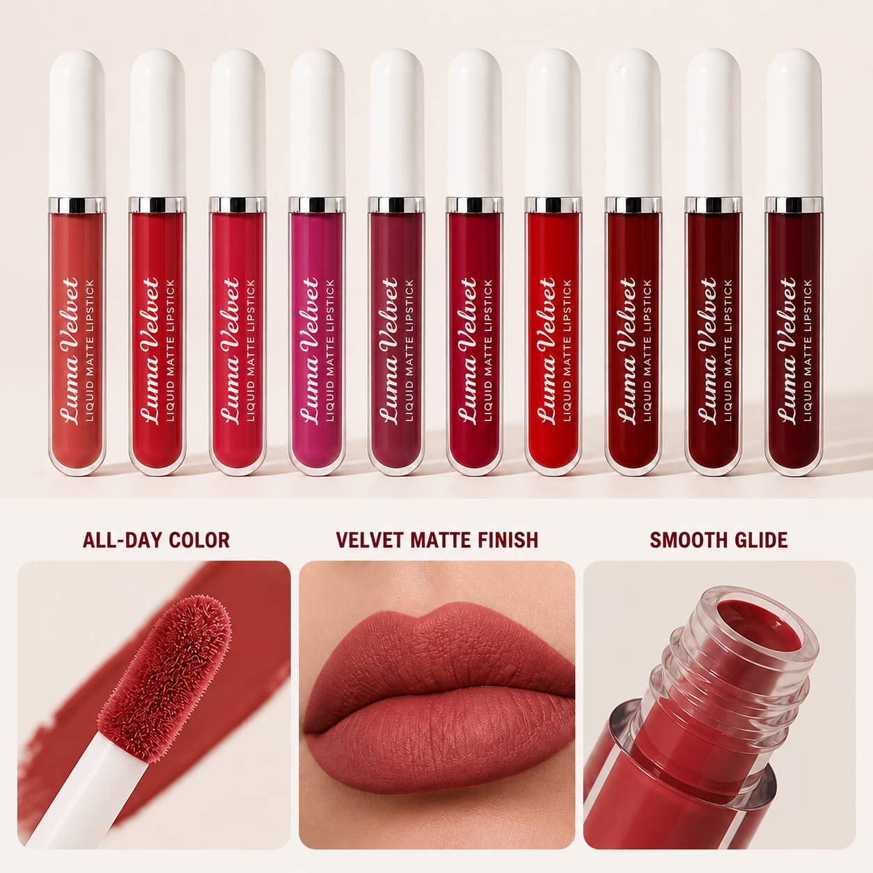 LumaVelvet™ — Unstoppable Matte Lips That Command Every Room