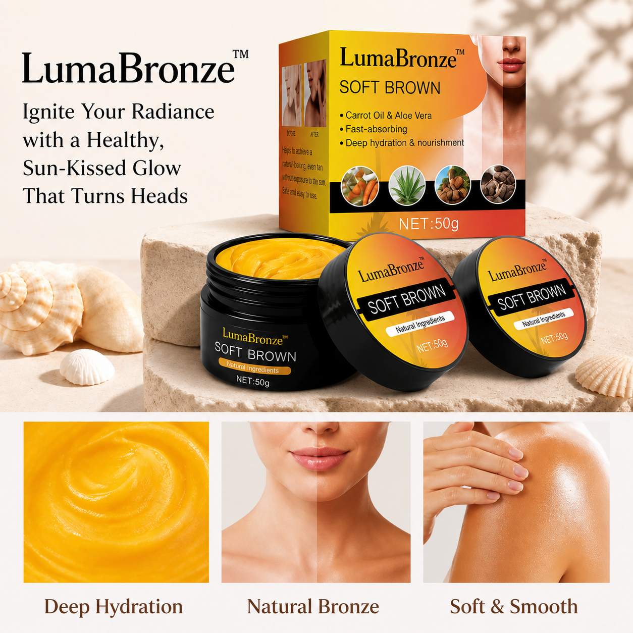 LumaBronze™ — Ignite Your Radiance with a Healthy, Sun-Kissed Glow That Turns Heads