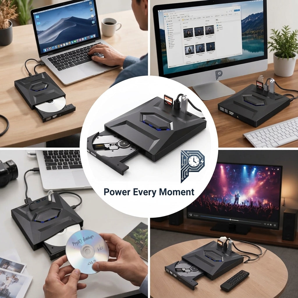 SensaDrive™ 7-in-1 External Burner — Command Every Disc with Blazing Speed and Effortless Power