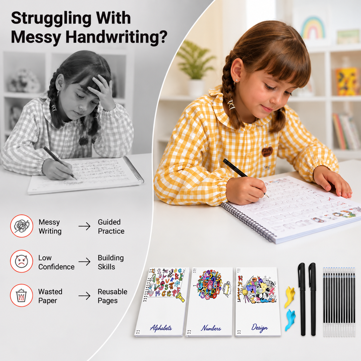 ScriptEase™ — Transform Messy Scribbles into Confident, Beautiful Handwriting Every Time (4 pieces)