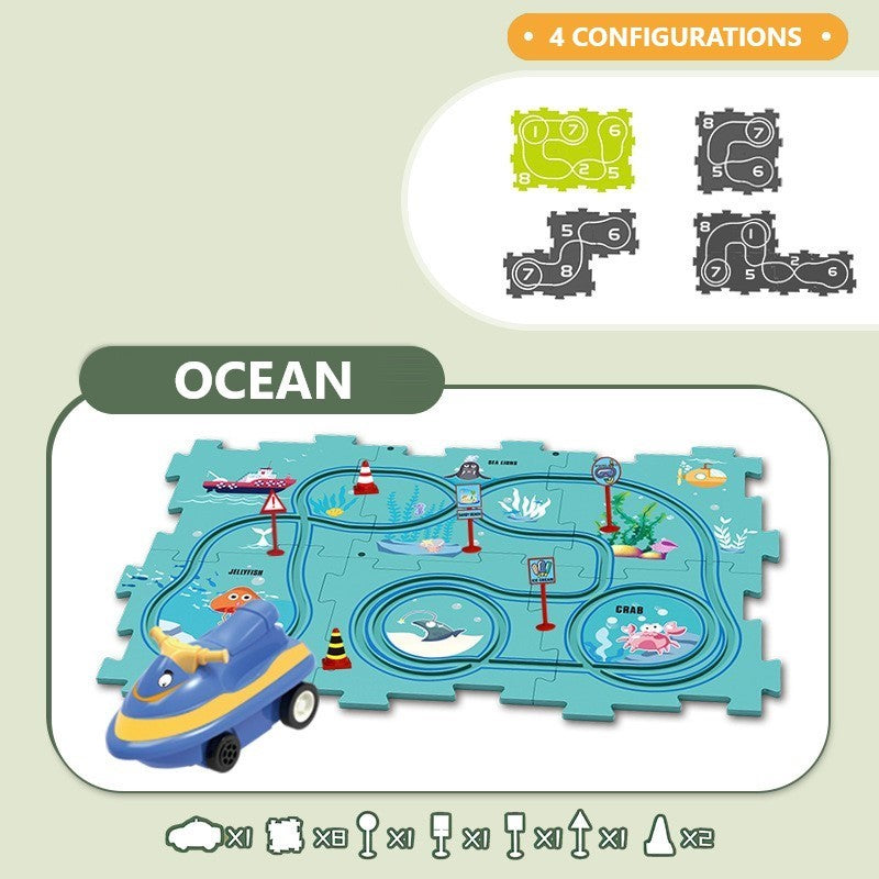 Ensemble de pistes d'aventure et de puzzle