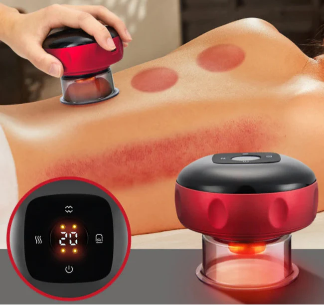 Masseur à lumière rouge et ventouses