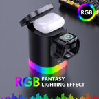 HexHub™ - 4-in-1 MagSafe Wireless Fast Charging Dock With RGB Lighting