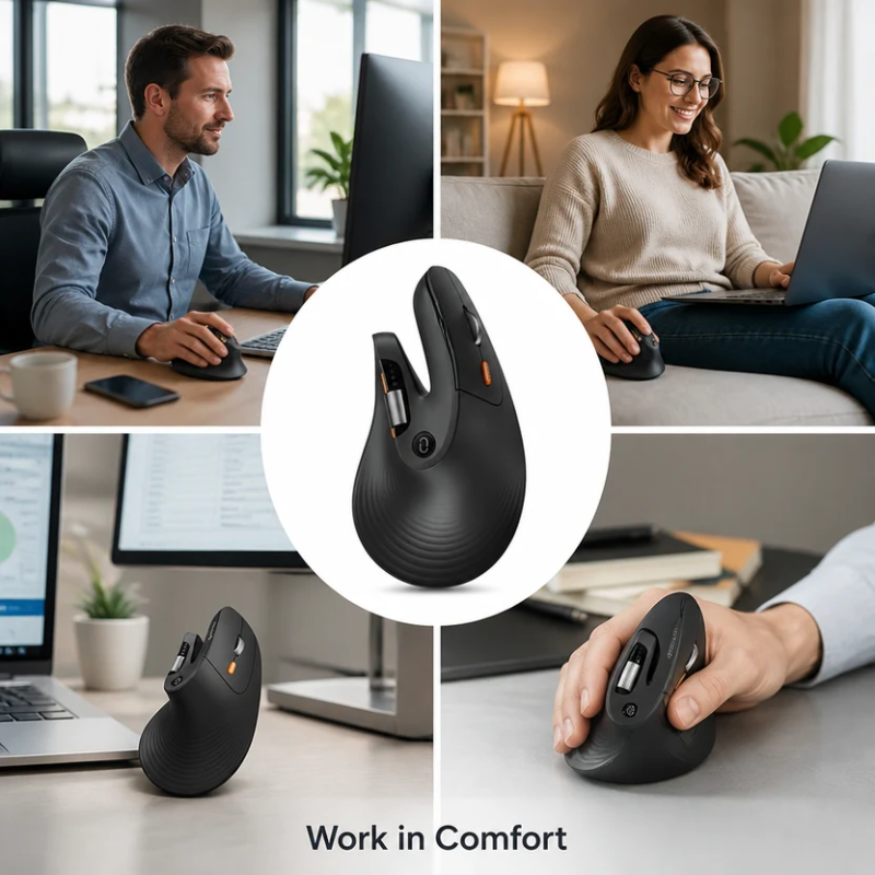 VertoEase™ Precision Mouse — Crush Wrist Pain and Own Every Workday with Unmatched Comfort
