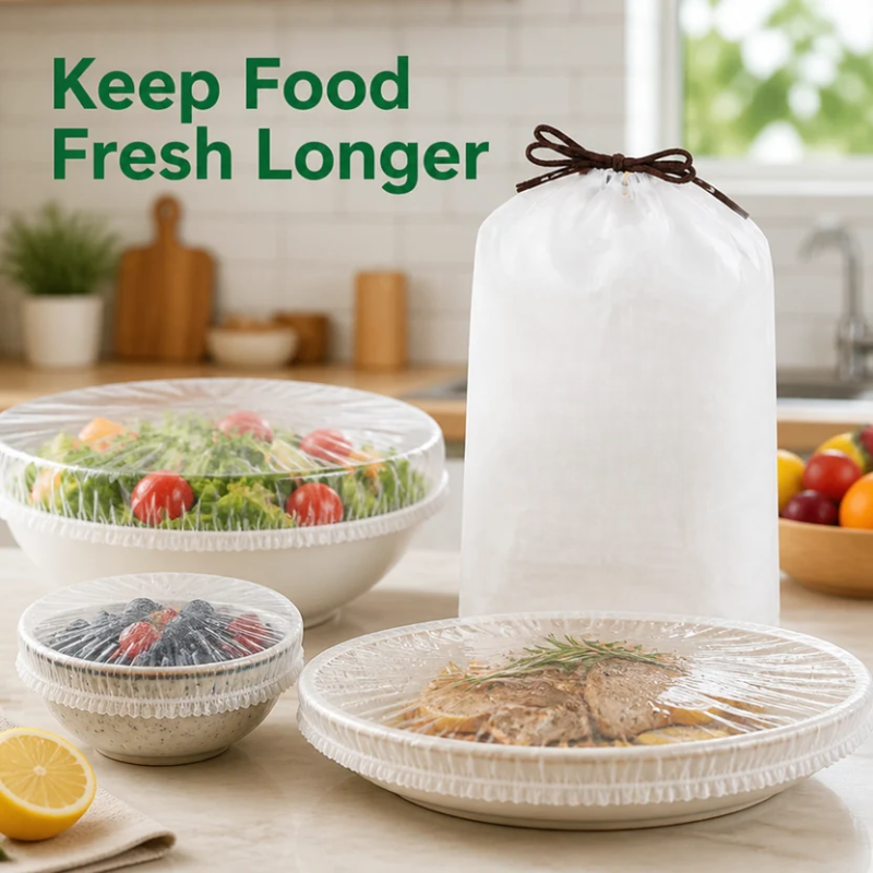 FlexiSeal™ Disposable Stretch Covers — Snap On Freshness, Lock In Every Delicious Bite (100 pieces)