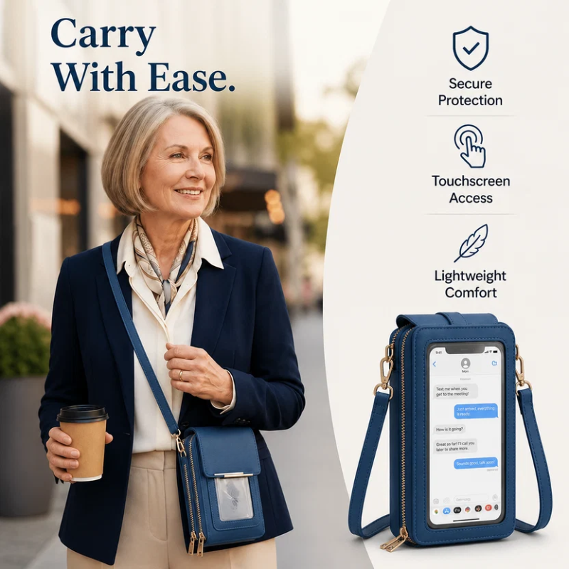 Velevra™ Touchscreen Crossbody Wallet — Stay Effortlessly Connected and Secure Wherever Life Moves You