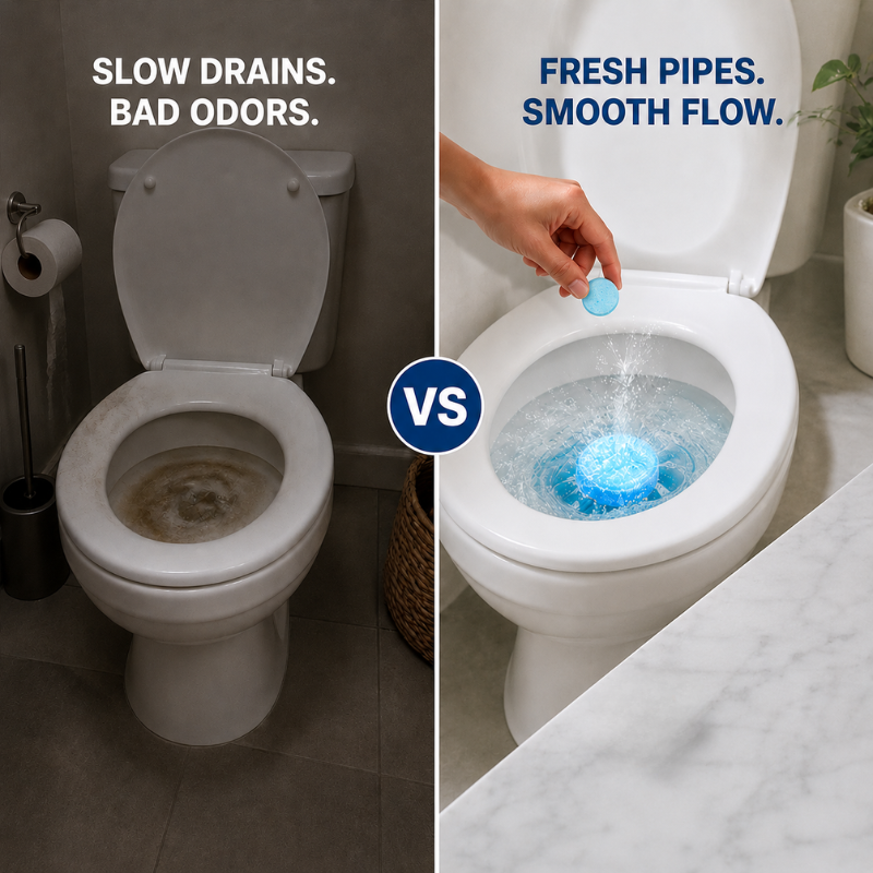 ClariFlow™ Effervescent Tablets — Effortless Fizzing Power That Clears Clogs and Refreshes Your Home Instantly