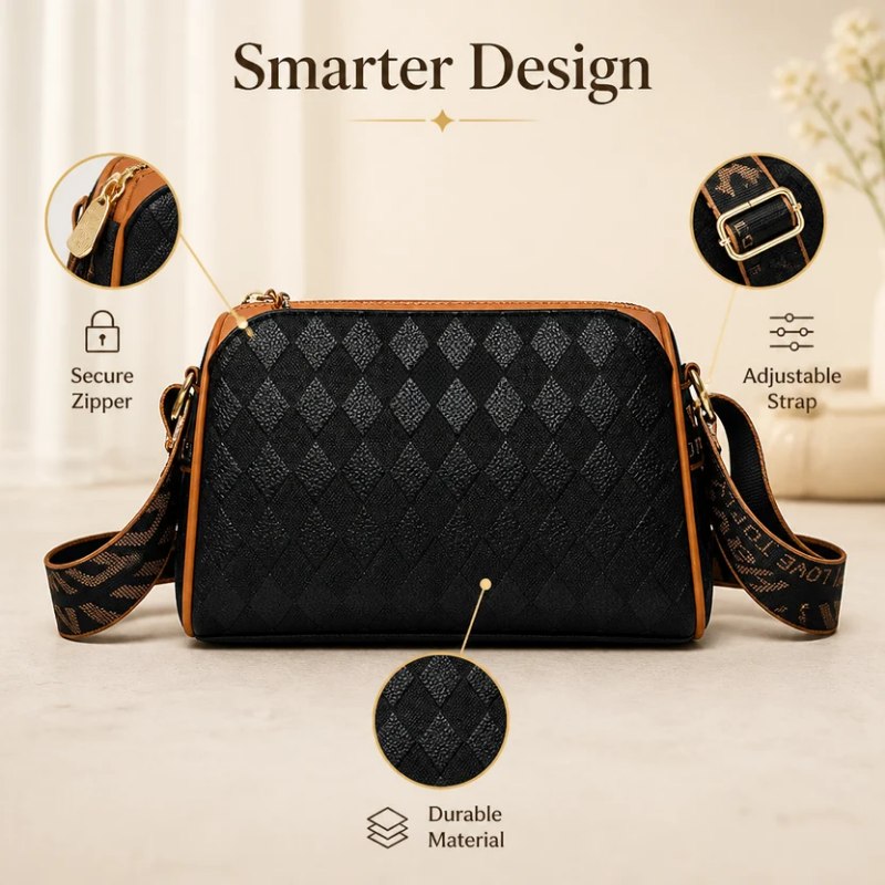 LumaLuxe™ 3-Layer Diamond Bag — Command Attention with Effortless Style and Perfect Organization