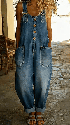 LaylaLuxe™ Denim Jumpsuit — Slip Into Effortless Comfort That Moves With Your Every Moment