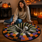 VortiGlow™ Quilted Round Rug — Command Every Step With Hypnotic Halloween Magic