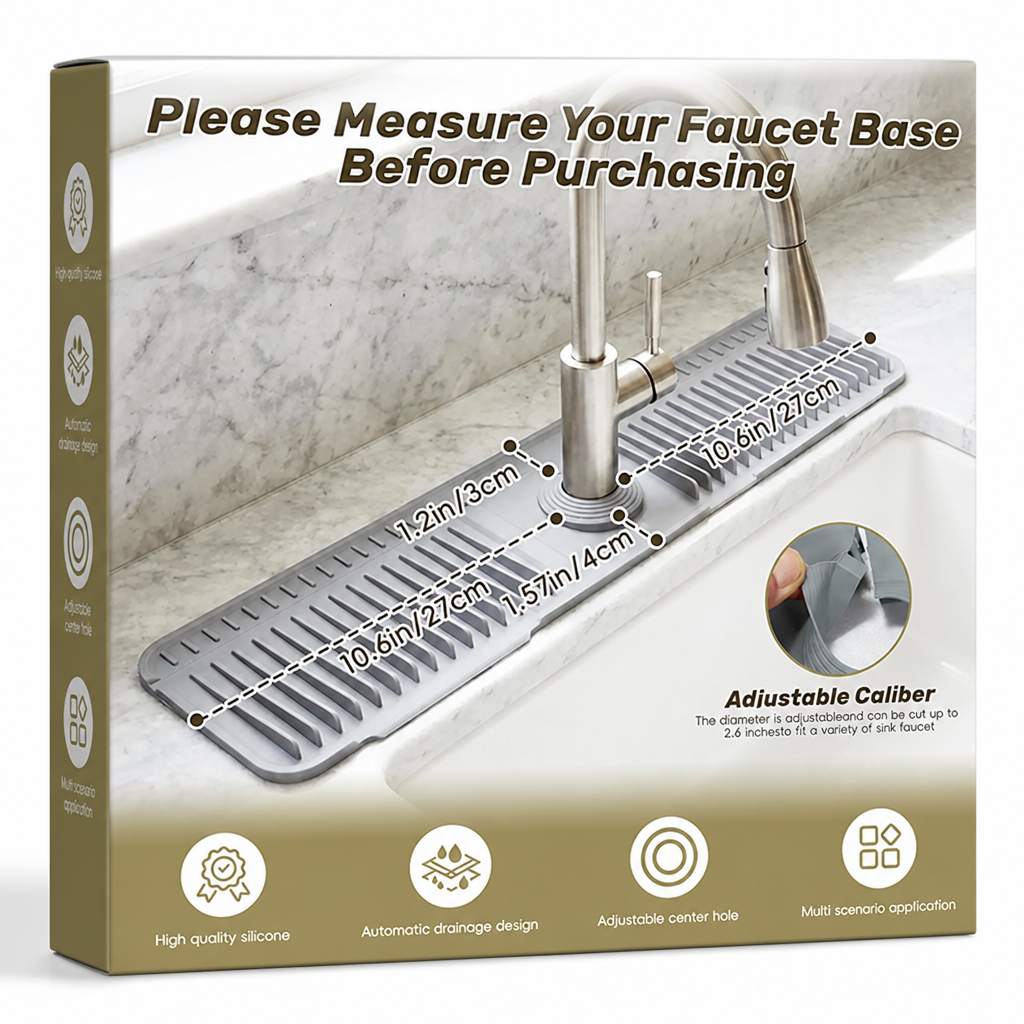 SlipGuard™ — Keep Your Counters Dry and Your Sink Spotlessly Organized Every Day