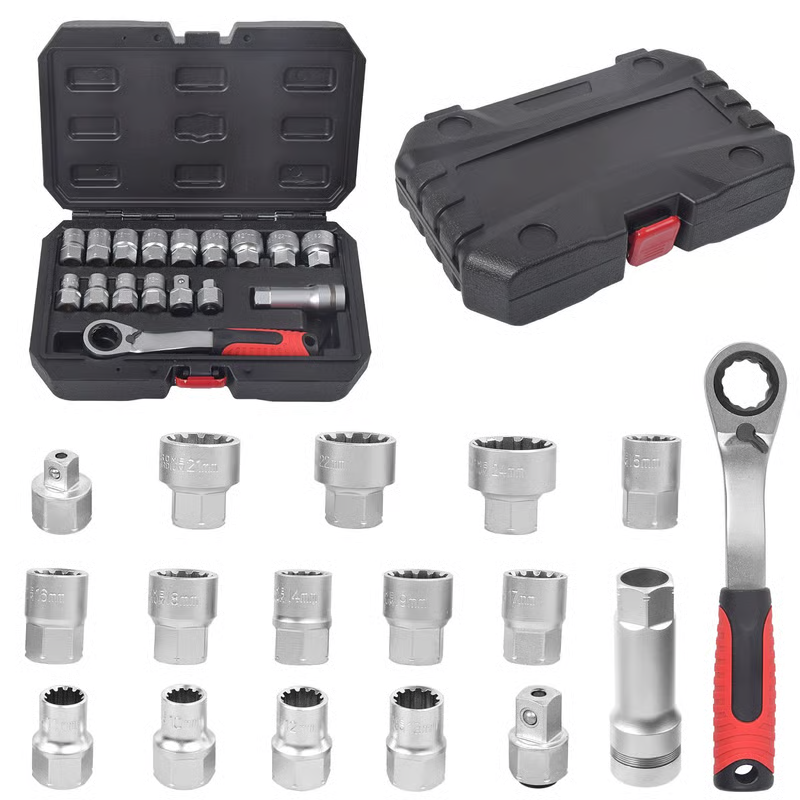 Rigidor™ 17-Piece Through-Socket Set — Conquer Tight Spaces and Crush Tough Repairs Without Struggle