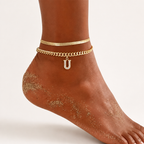 LumeaCharm™ Gold Initial Anklets — Wear Your Unique Story with Effortless Grace