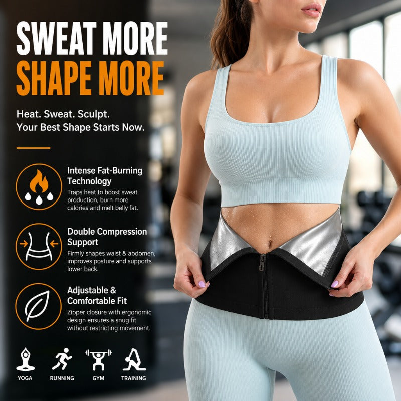 ViraCore™ Zipper Waist Trimmer — Ignite Sweat, Sculpt Your Dream Waist Instantly