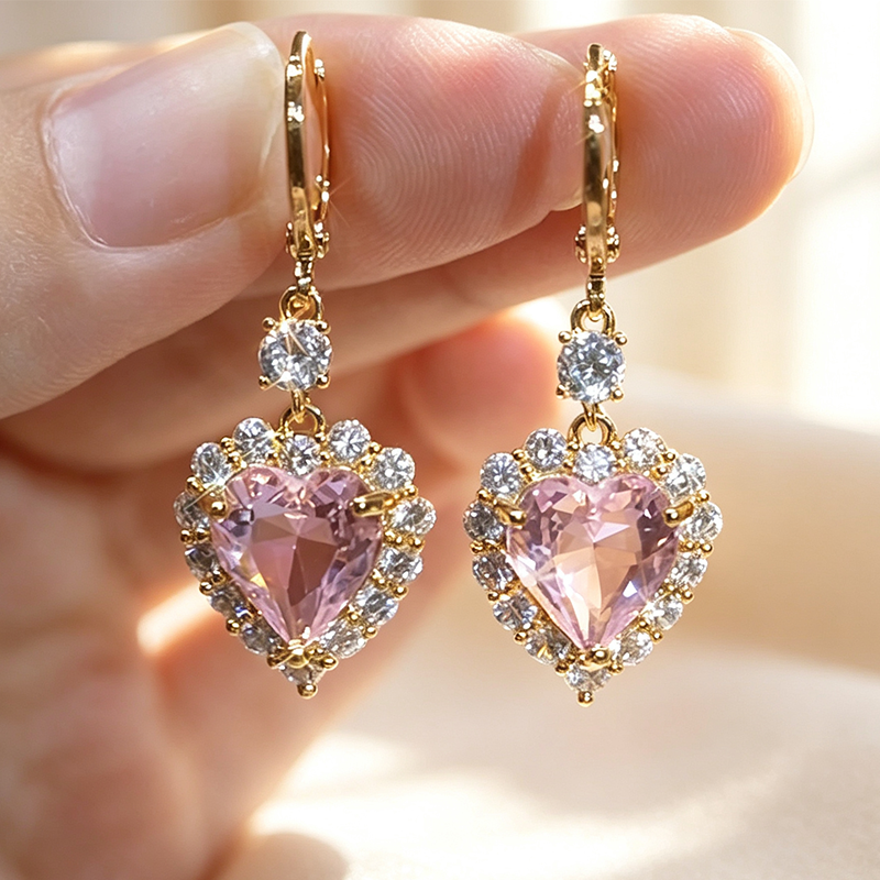 LuminaLuxe™ Heart-Shaped Drop Earrings — Unlock Irresistible Glow and Captivate Every Gaze
