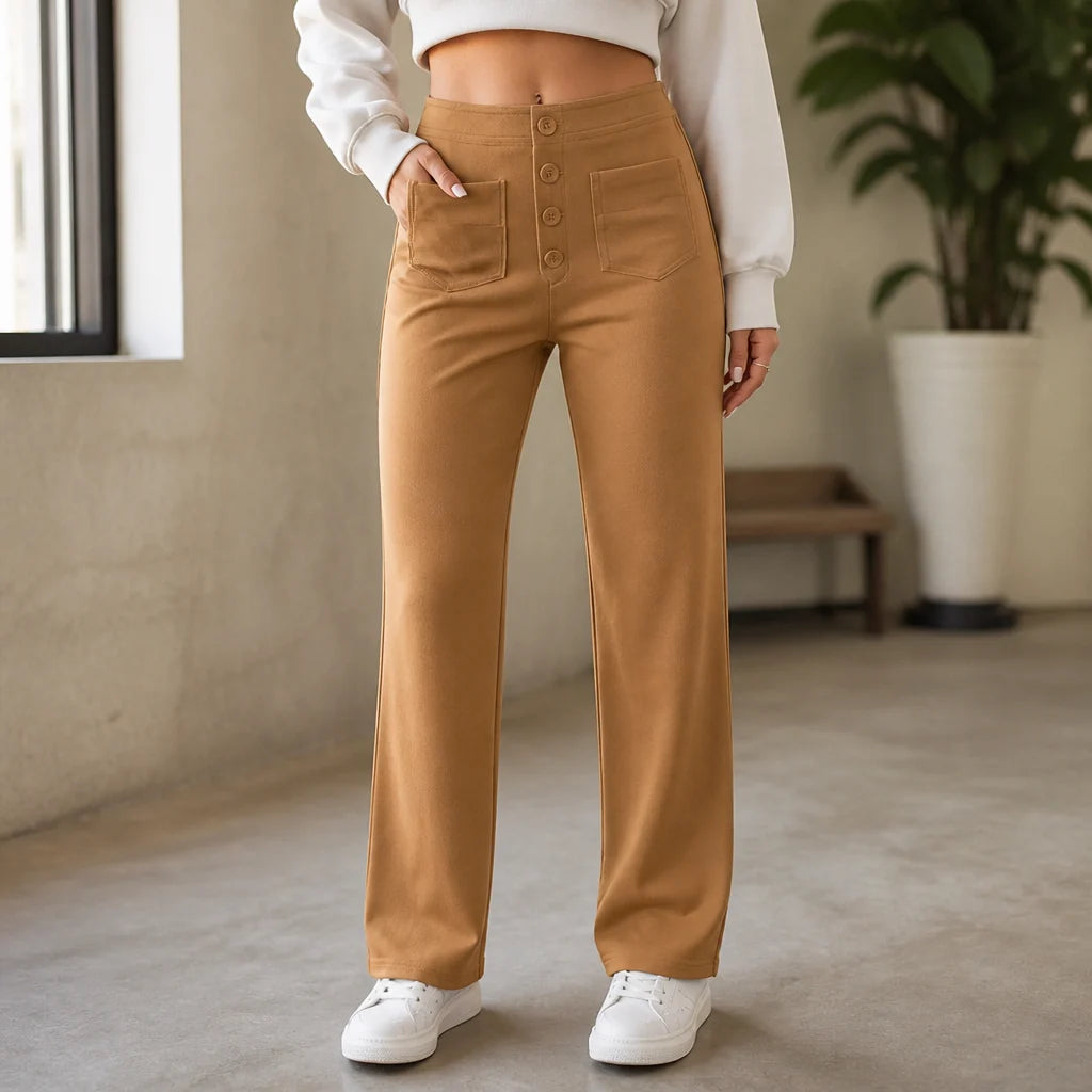 LibertiaFlow™ High Waist Straight Pants — Unleash All-Day Confidence with Effortless Comfort and Flawless Fit