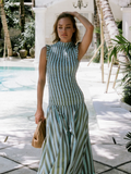 VelaVerve™ Stripe Maxi Dress — Unleash Effortless Elegance That Moves with You