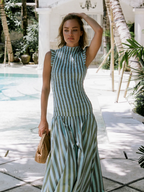 VelaVerve™ Stripe Maxi Dress — Unleash Effortless Elegance That Moves with You