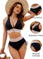 SilqueAura™ High Waisted Sculpting Bikini Set — Unleash Jaw-Dropping Curves and Confidence All Day Long